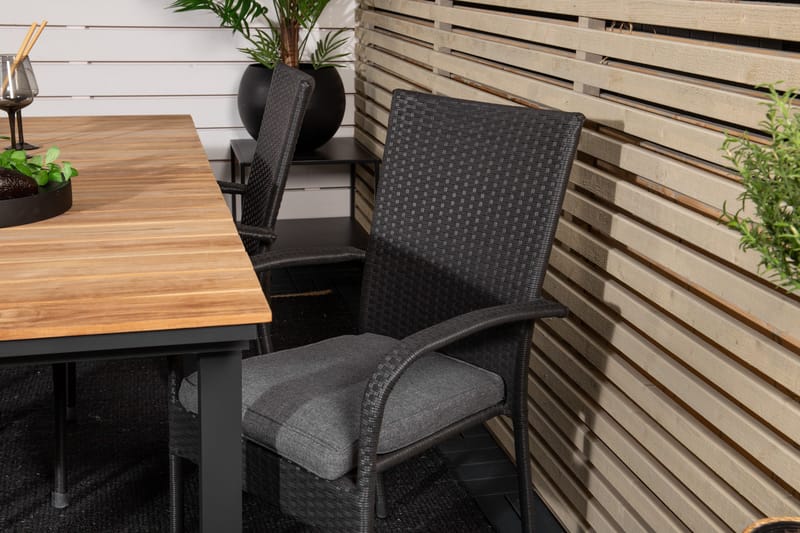 Mexico Förlängningsbar Matgrupp Utomhus 160-240cm + 4 Anna Stolar - Natur - Utemöbler - Utegrupp - Matgrupp utomhus