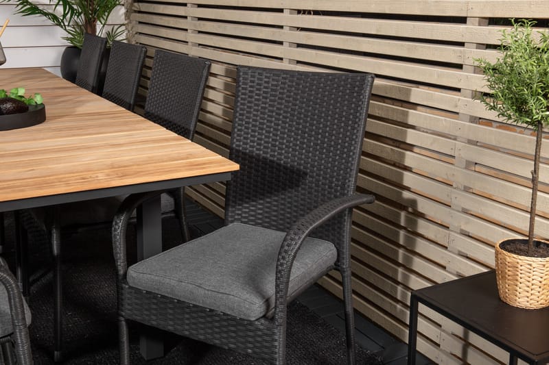 Mexico Förlängningsbar Matgrupp Utomhus 160-240cm + 8 Anna Stolar - Natur - Utemöbler - Utegrupp - Matgrupp utomhus