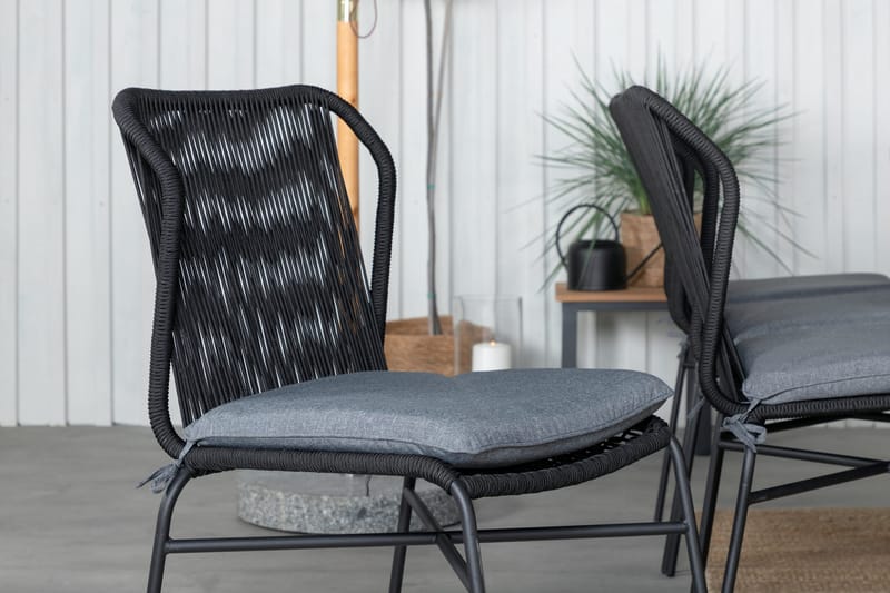 Mexico Förlängningsbar Matgrupp Utomhus 160cm + 8 Julian Stolar - Brun/Svart - Utemöbler - Utegrupp - Matgrupp utomhus