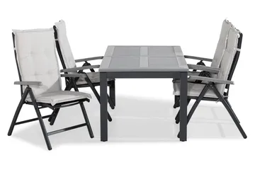 Monaco Matgrupp Utomhus 152-210x90 + 4 Monaco Positionsstol m Dyna