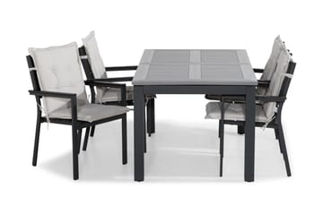 Monaco Matgrupp Utomhus 152-210x90 + 4 Tunis Stapelstol m Dyna