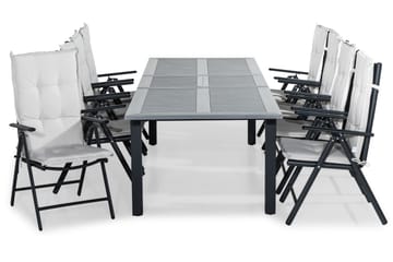 Monaco Matgrupp Utomhus 220-280x100 + 8 Maggie Positionsstol m Dyna