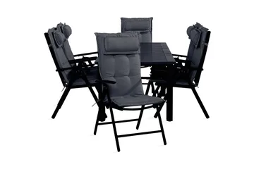 Monaco Matgrupp Utomhus 90x152-210 + 6 Maggie Positionsstol m Dyna