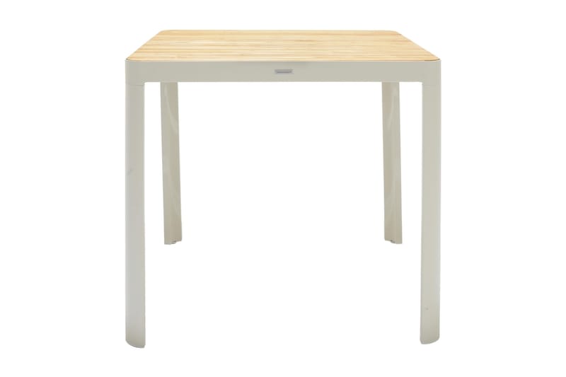 Portals Bargrupp 95 cm + 4 Barstolar - Vit/Teak - Utemöbler - Utegrupp - Matgrupp utomhus