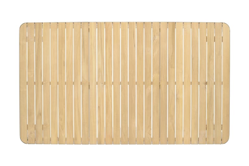 Portals Matgrupp Utomhus 161 cm + 4 Karmstolar + Bänk - Teak/Vit - Utemöbler - Utegrupp - Matgrupp utomhus