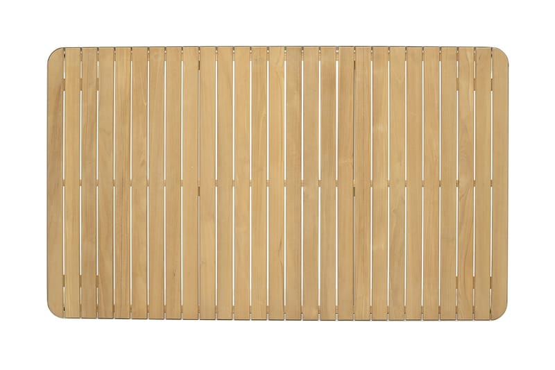 Portals Matgrupp Utomhus 161 cm + 4 Karmstolar + Bänk - Vit/Trä - Utemöbler - Utegrupp - Matgrupp utomhus