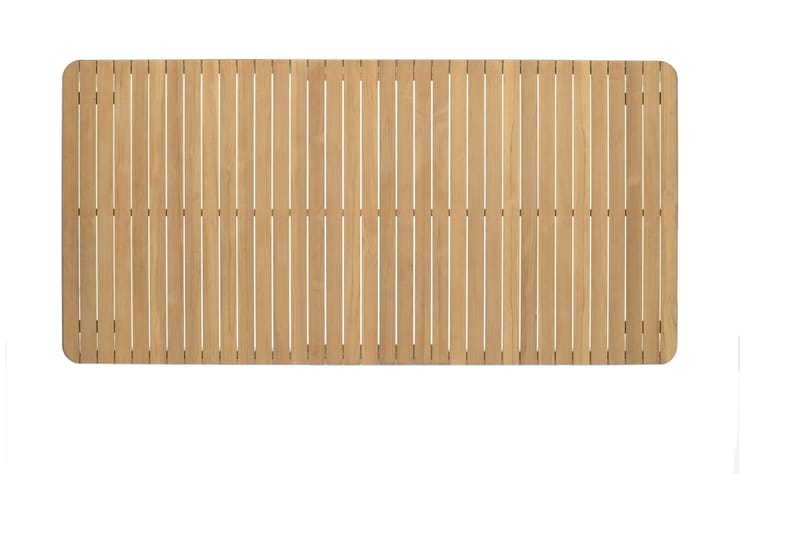 Portals Matgrupp Utomhus 209 cm + 5 Karmstolar + Bänk - Teak/Vit - Utemöbler - Utegrupp - Matgrupp utomhus