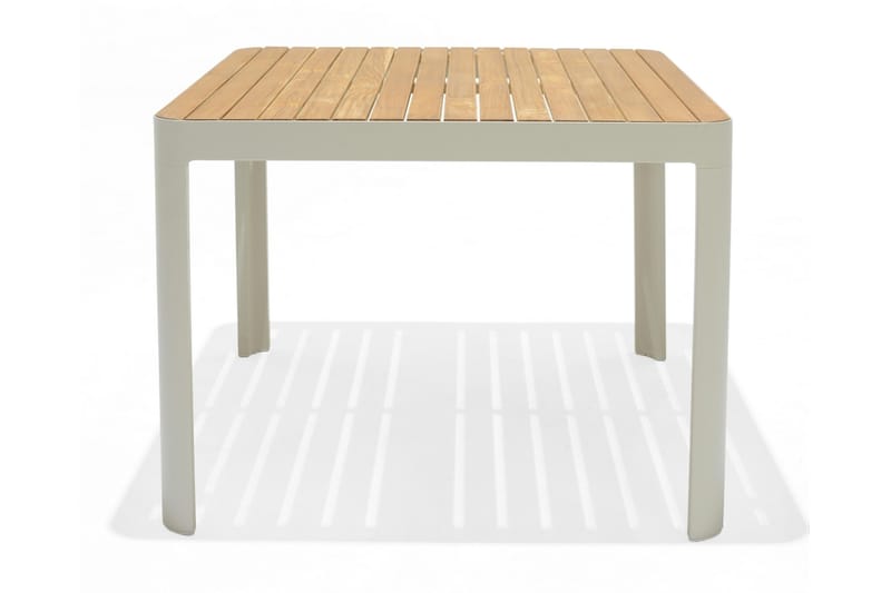 Portals Matgrupp Utomhus 95 cm + 4 Stolar - Vit/Trä - Utemöbler - Utegrupp - Matgrupp utomhus