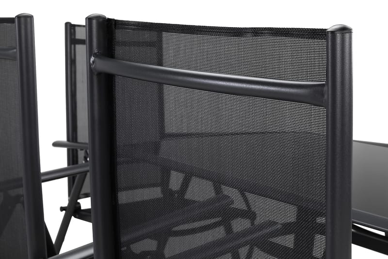 Primavera Matgrupp 150x90 + 6 Stolar - Svart - Utemöbler - Utegrupp - Matgrupp utomhus