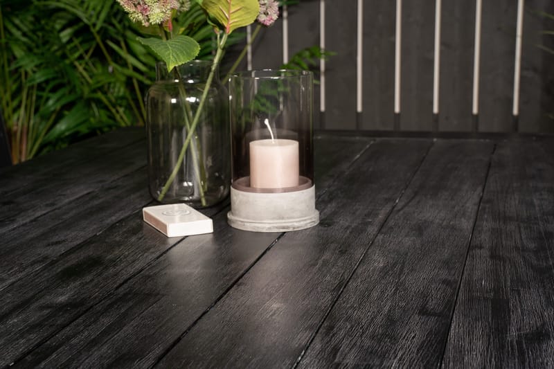 Rives Matgrupp Utomhus 200cm + 6 Break Positionsstolar - Svart/Grå - Utemöbler - Utegrupp - Matgrupp utomhus