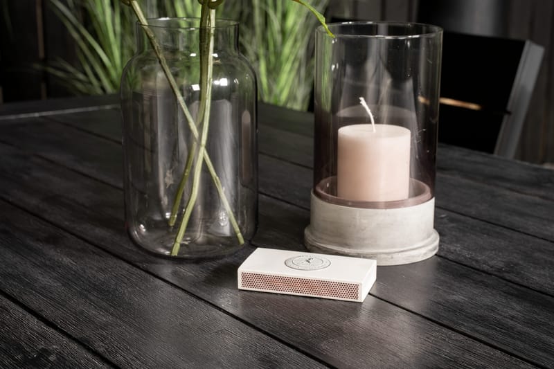 Rives Matgrupp Utomhus 200cm + 6 Levels Stapelbara Matstolar - Svart - Utemöbler - Utegrupp - Matgrupp utomhus