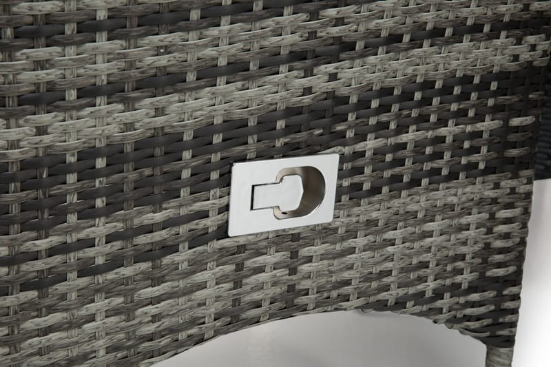 Round Matgrupp Ø140 + 6 Jenny Ställbar Fåtölj - Svart/Grå - Utemöbler - Utegrupp - Matgrupp utomhus