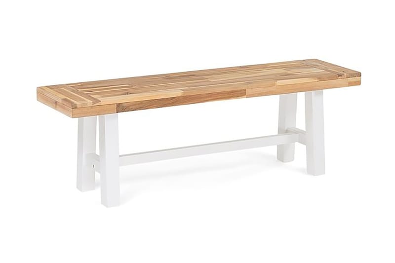 Scania Trädgårdmöbelset 170 cm + 2 Bänkar Utomhus - Vit - Utemöbler - Utegrupp - Matgrupp utomhus