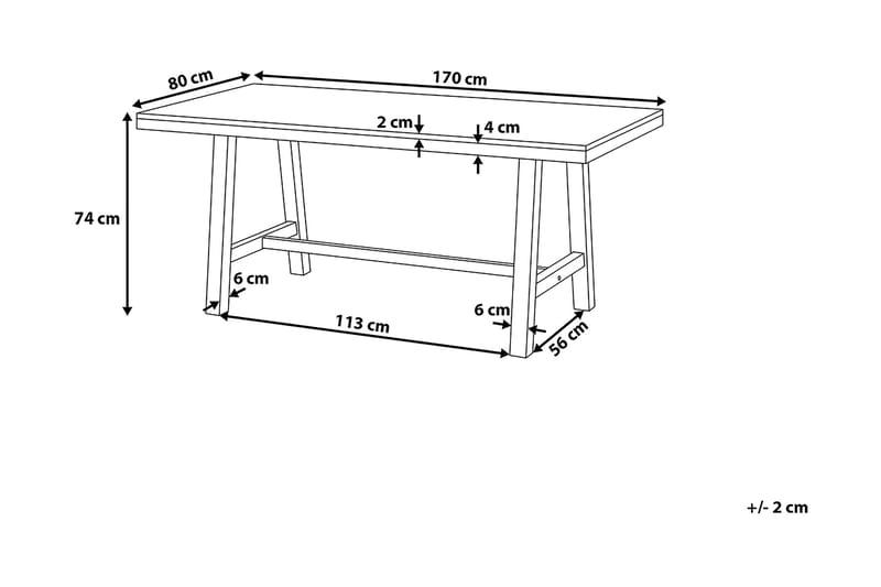 Scania Trädgårdmöbelset 170 cm + 2 Bänkar Utomhus - Vit - Utemöbler - Utegrupp - Matgrupp utomhus