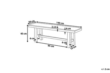 Scania Trädgårdmöbelset Utebord+ 2 Bänkar Utomhus 80 cm - Svart - Utemöbler - Utegrupp - Matgrupp utomhus