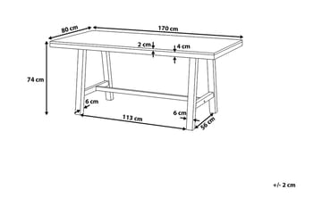 Scania Trädgårdmöbelset Utebord+ 2 Bänkar Utomhus 80 cm - Svart - Utemöbler - Utegrupp - Matgrupp utomhus