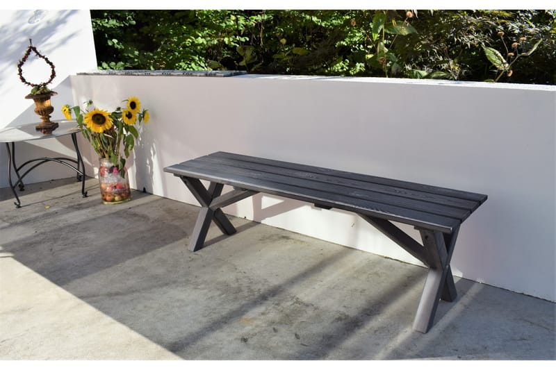 Scottsdale Matgrupp Utomhus 150 cm + 2 Solanum Utestolar - Grå - Utemöbler - Utegrupp - Matgrupp utomhus