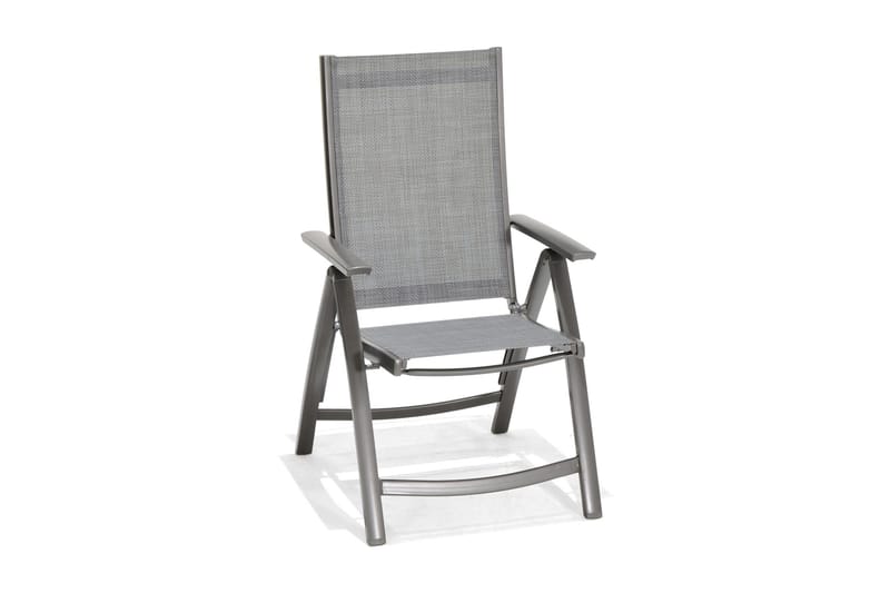 Solana Matgrupp Utomhus 201 cm + 6 Positionsstolar - Grå - Utemöbler - Utegrupp - Matgrupp utomhus