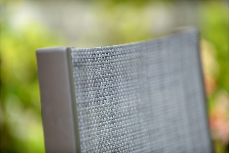 Solana Matgrupp Utomhus 201 cm + 8 Positionsstolar - Grå - Utemöbler - Utegrupp - Matgrupp utomhus