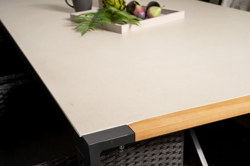 Texas Matgrupp Utomhus 200cm + 6 Malin Karmstolar - Natur - Utemöbler - Utegrupp - Matgrupp utomhus