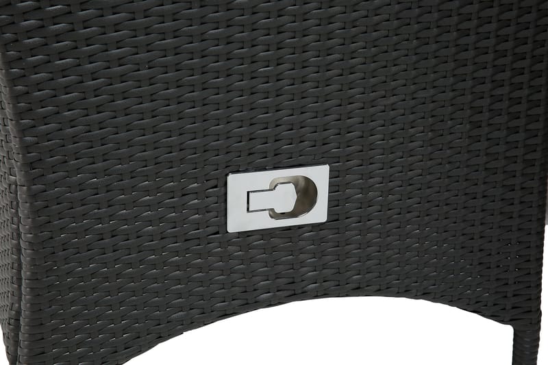 Thor Matgrupp Ø140 + 6 Jenny Ställbar Fåtölj - Svart - Utemöbler - Utegrupp - Matgrupp utomhus