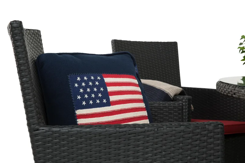 Thor Matgrupp Ø140 + 6 Thor Fåtölj - Grå/Svart - Utemöbler - Utegrupp - Matgrupp utomhus