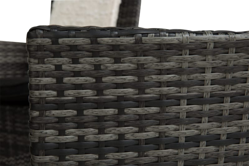 Thor Matgrupp Ø140 + 6 Thor Fåtölj - Svart/Grå - Utemöbler - Utegrupp - Matgrupp utomhus