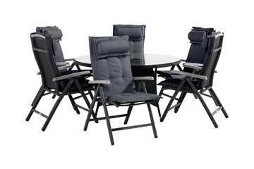 Thor Matgrupp 140 Rund + 6 Monaco Positionsstol m Dyna