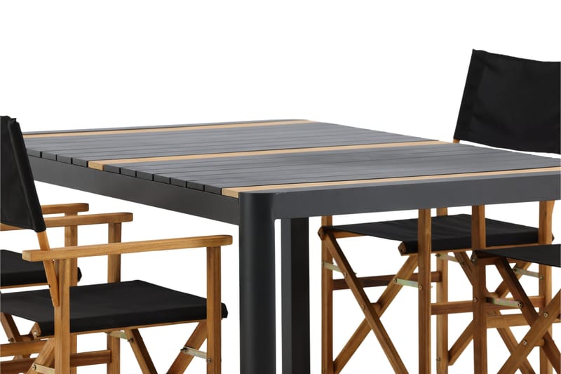 Togo Matgrupp Utomhus 150x100 cm + 4 Marion Stol - Svart/Brun - Utemöbler - Utegrupp - Matgrupp utomhus
