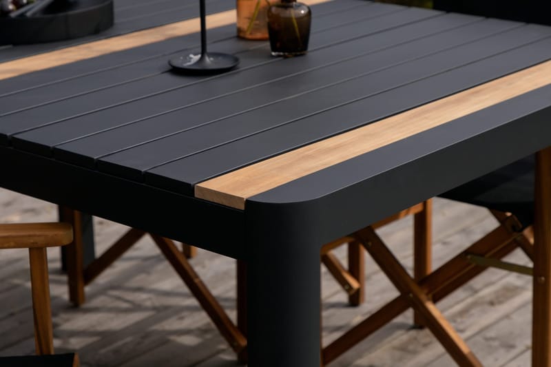 Togo Matgrupp Utomhus 150x100 cm + 4 Marion Stol - Svart/Brun - Utemöbler - Utegrupp - Matgrupp utomhus