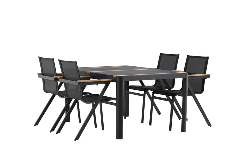 Togo Matgrupp Utomhus 150x100 cm +04 Mexico Stol - Svart/Brun - Utemöbler - Utegrupp - Matgrupp utomhus