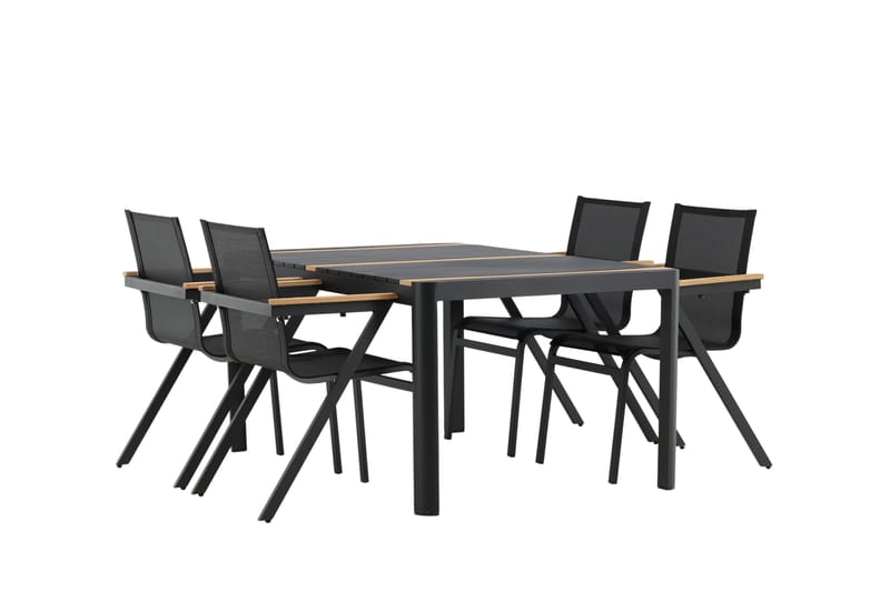 Togo Matgrupp Utomhus 150x100 cm +04 Mexico Stol - Svart/Brun - Utemöbler - Utegrupp - Matgrupp utomhus
