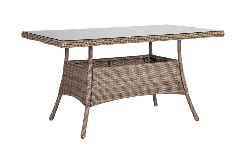 Toscana Matgrupp Utomhus 140 cm inkl 6 Utestolar - Brun - Utemöbler - Utegrupp - Matgrupp utomhus