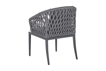 Trädgårdsmöbelset aluminium grå LIPARI - Grå - Utemöbler - Utegrupp - Matgrupp utomhus