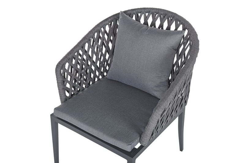 Trädgårdsmöbelset aluminium grå LIPARI - Grå - Utemöbler - Utegrupp - Matgrupp utomhus