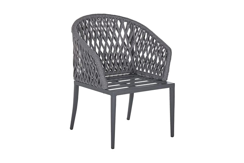 Trädgårdsmöbelset aluminium grå LIPARI - Grå - Utemöbler - Utegrupp - Matgrupp utomhus