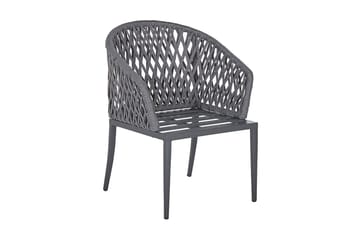 Trädgårdsmöbelset aluminium grå LIPARI - Grå - Utemöbler - Utegrupp - Matgrupp utomhus