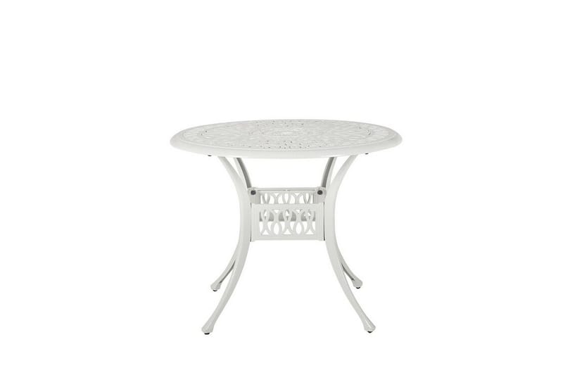 Trädgårdsmöbelset av Utebord och 4 Utestolar vit ANCONA - Vit - Utemöbler - Utegrupp - Matgrupp utomhus