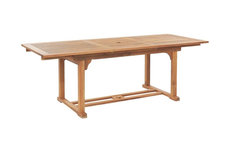 Trädgårdsmöbelset av Utebord och 6 Utestolar JAVA - Trä/natur - Utemöbler - Utegrupp - Matgrupp utomhus