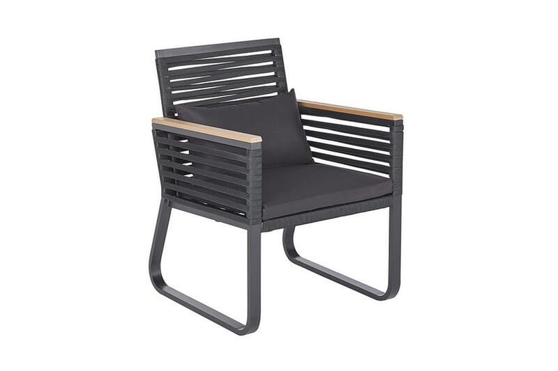 Trädgårdsset av Utebord och 4 Utestolar CANETTO - Svart - Utemöbler - Utegrupp - Matgrupp utomhus