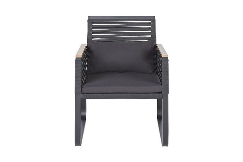 Trädgårdsset av Utebord och 4 Utestolar CANETTO - Svart - Utemöbler - Utegrupp - Matgrupp utomhus