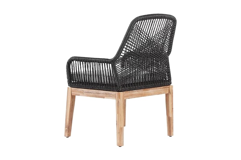 Trädgårdsset av Utebord och 4 Utestolar svart/grå OLBIA - Grå - Utemöbler - Utegrupp - Matgrupp utomhus