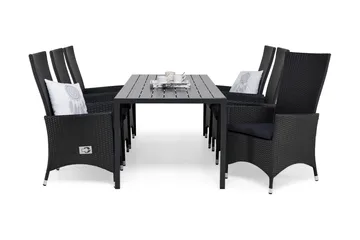 Tunis Matgrupp 205 + 6 Jenny Ställbar Fåtölj m Dyna