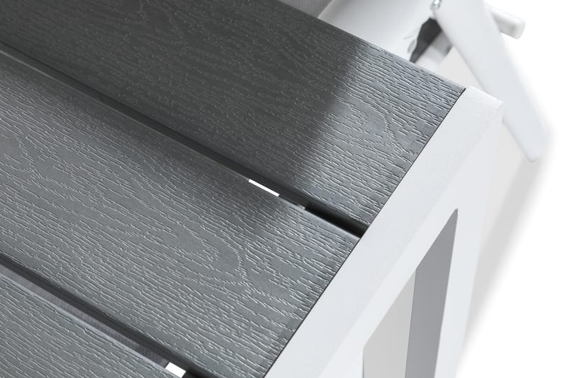 Tunis Matgrupp 205x90 + 6 Maggie Positionsstol - Vit/Grå - Utemöbler - Utegrupp - Matgrupp utomhus