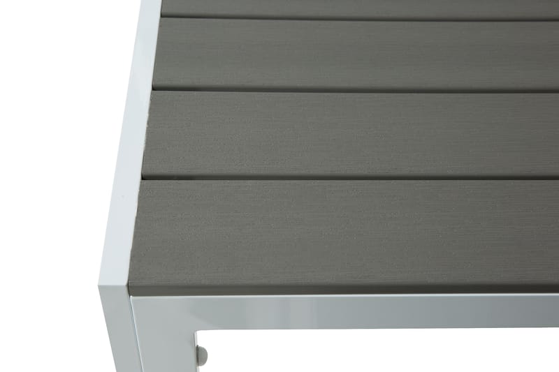 Tunis Matgrupp 205x90 cm + 6 Monaco Lyx Positionsstol - Vit - Utemöbler - Utegrupp - Matgrupp utomhus