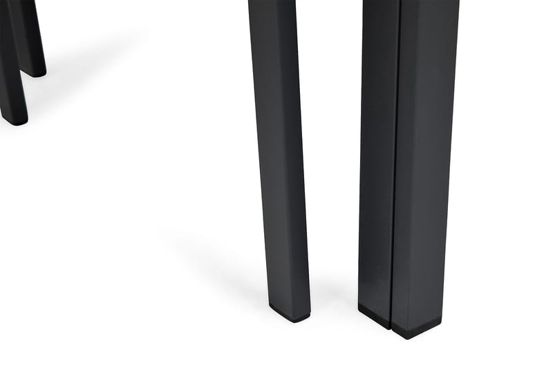 Tunis Matgrupp 205x90 cm + 6 Tunis Stapelstol - Svart/Svart - Utemöbler - Utegrupp - Matgrupp utomhus