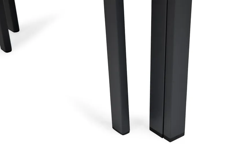 Tunis Matgrupp 205x90 cm + 6 Tunis Stapelstol - Svart/Svart - Utemöbler - Utegrupp - Matgrupp utomhus