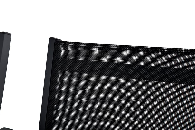 Tunis Matgrupp 205x90 cm + 6 Tunis Stapelstol - Svart/Svart - Utemöbler - Utegrupp - Matgrupp utomhus