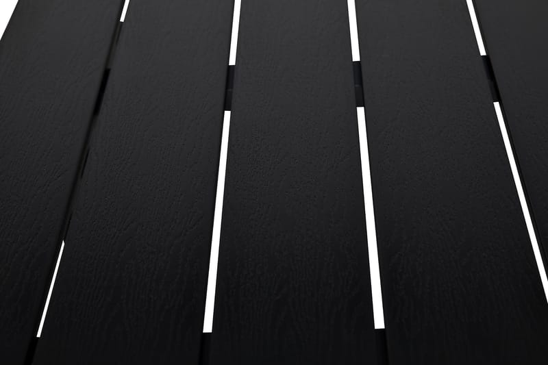 Tunis Matgrupp 205x90 cm + 6 Tunis Stapelstol - Svart/Svart - Utemöbler - Utegrupp - Matgrupp utomhus