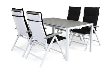 Tunis Matgrupp Utomhus 150x90 + 4 Monaco Lyx Positionsstol m Dyna